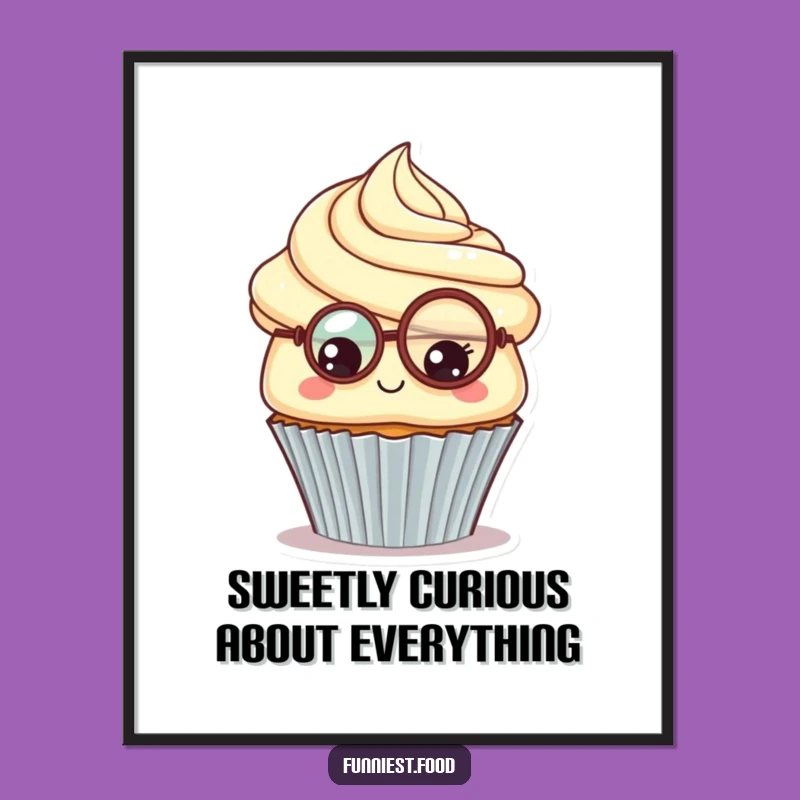 Free Printable Wall Art: Proud Cupcake - Funny Monocle Decor!