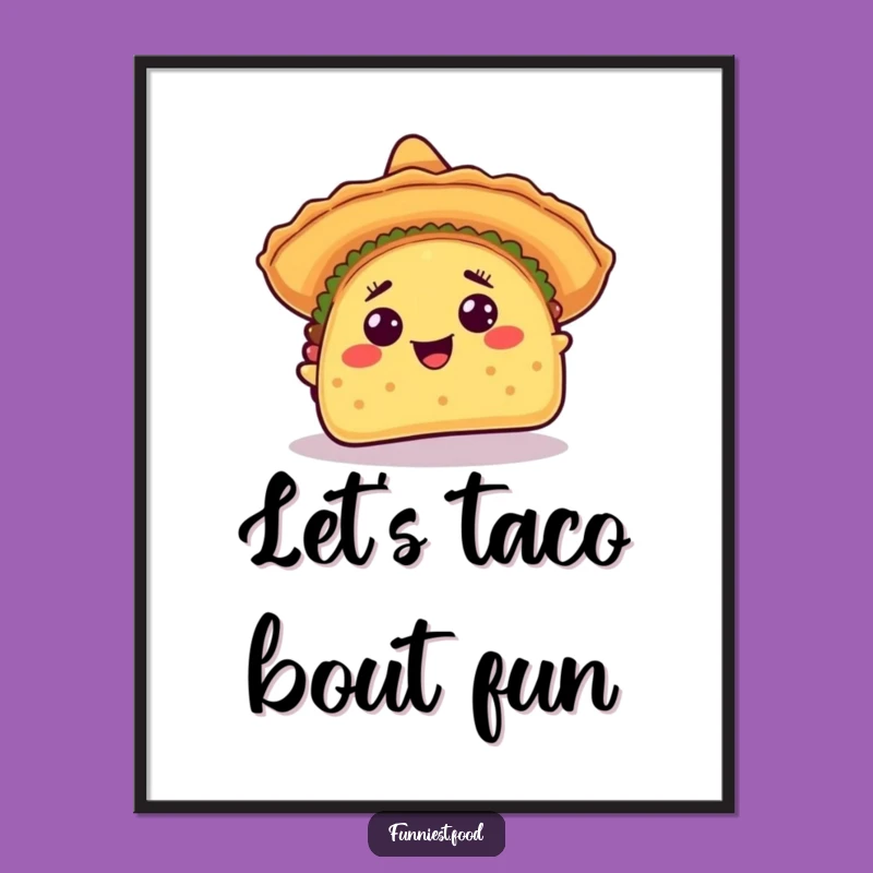 Free Printable Taco Wall Art - Fiesta Sombrero Downloadable Decor!