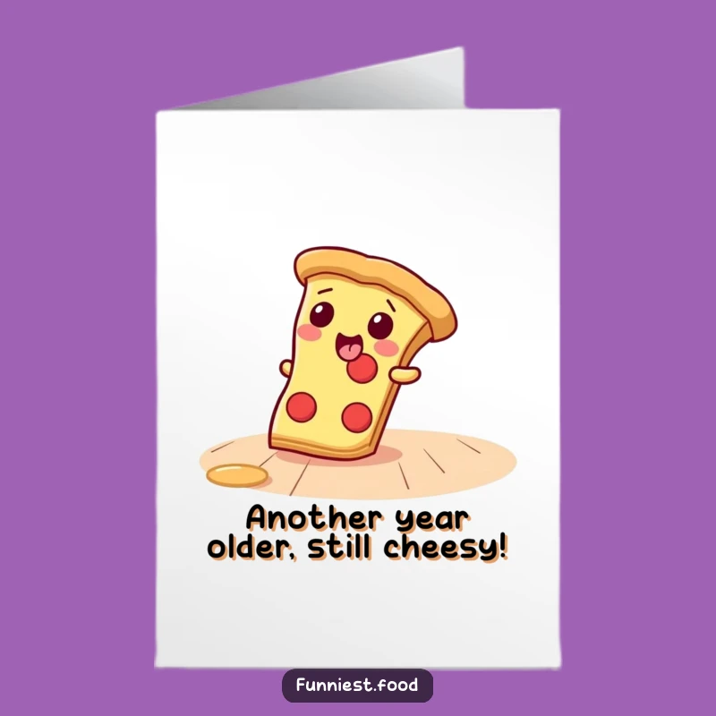 Free Printable Pizza Birthday Card: Funny Downloadable Gift for a Cheesy Celebration