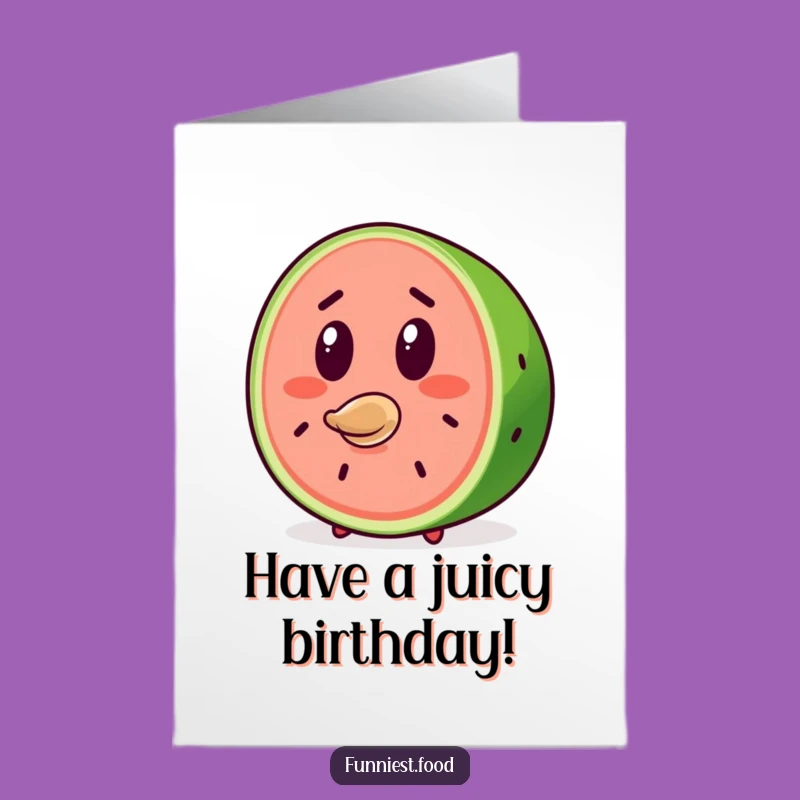 Free Printable Birthday Card: Surprised Watermelon Flying Seed for a Shockingly Funny Time