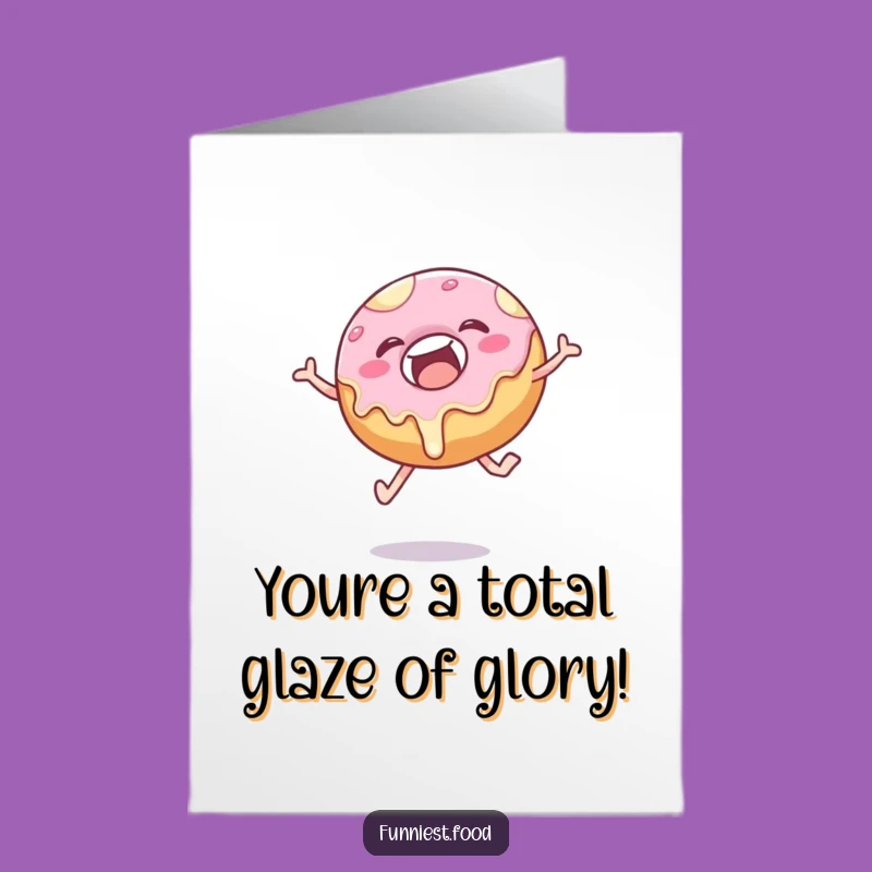Free Printable Donut Congratulations Card: Funny Dripping Frosting Printable Greeting Card Downloadable Gift
