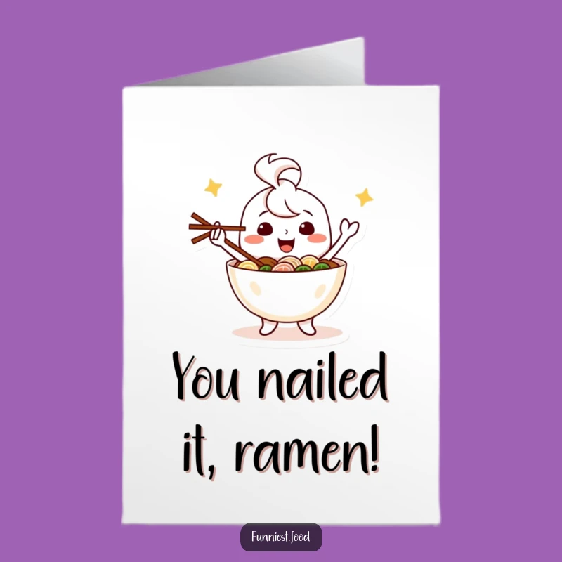 Free Printable Ramen Congrats Card: Hilarious Downloadable Greeting for Achievements