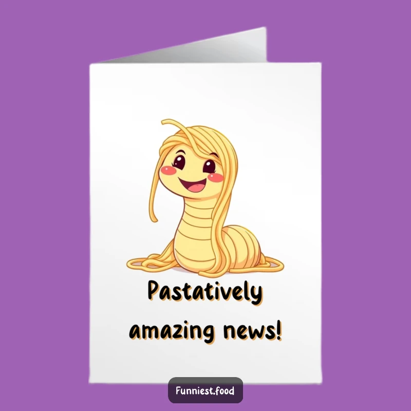 Free Printable Spaghetti Worm Congrats Card: Wiggle Your Way to Success Downloadable