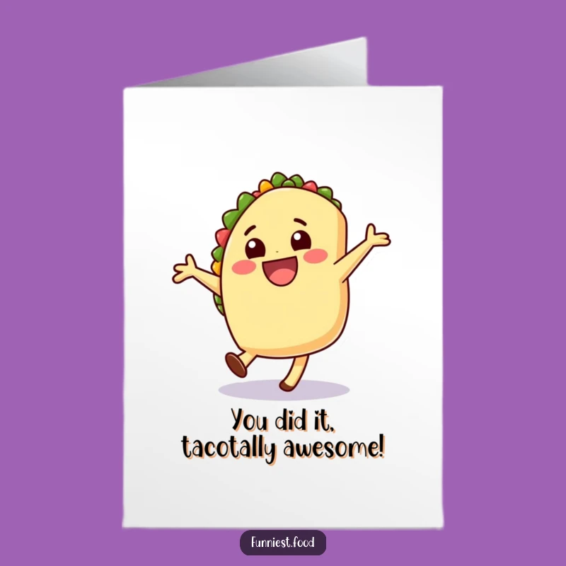 Free Printable Taco Cartwheel Congratulations Card: Hilarious Downloadable Gift for Big Wins