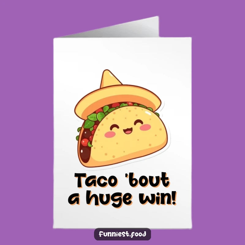 Free Printable Taco Fiesta Card: Joyful Sombrero Congratulations Downloadable Gift
