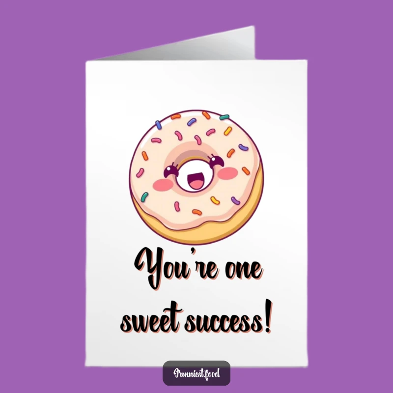 Free Printable Congrats Card: Bouncing Donut Joy! Hilarious Success - Instant Download!