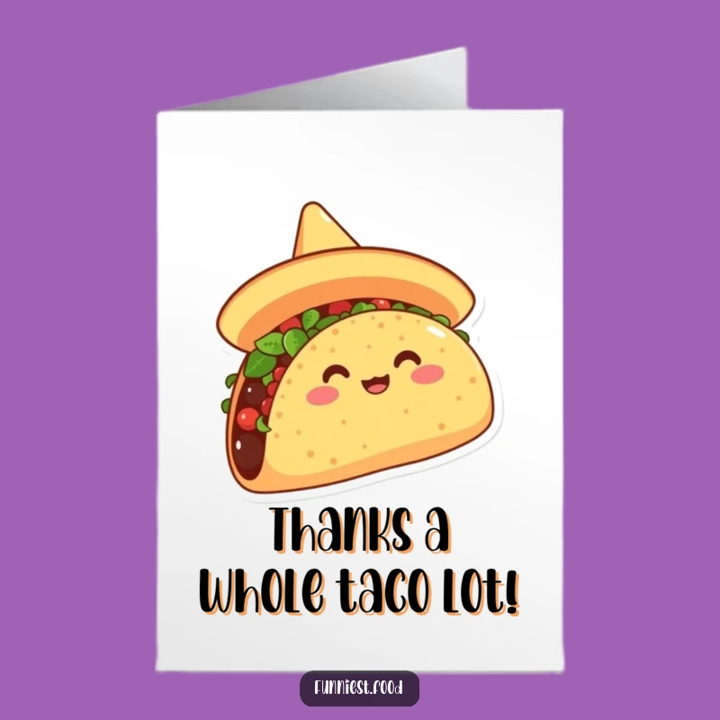 Free Printable Taco Thank You Card: Gracias Fiesta Sombrero Downloadable Gift