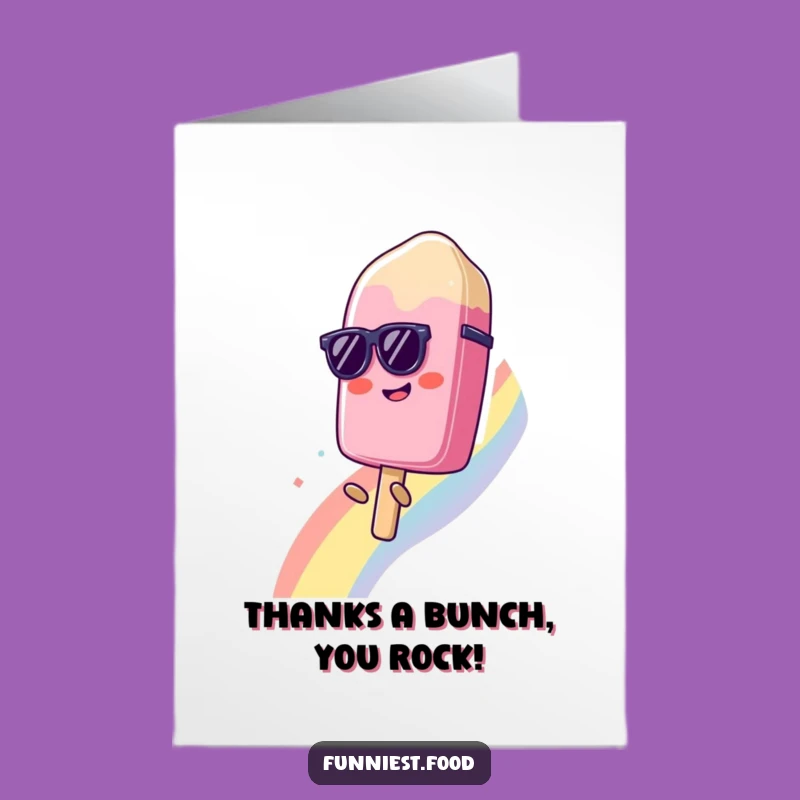 Free Printable Thank You Card: Cool Popsicle Rainbow Slide - Download Now!