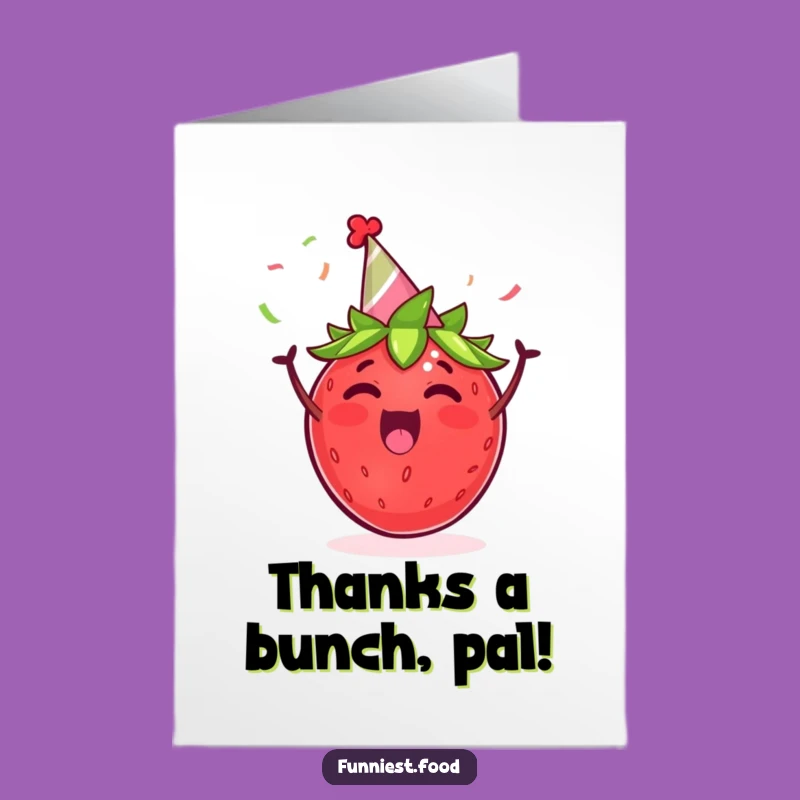 Free Printable Strawberry Thank You Card: Sweet & Funny Downloadable Gift!