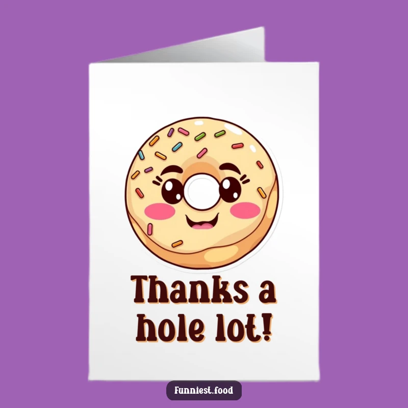 Silly Donut Thank You Card - Free Printable Downloadable Greeting