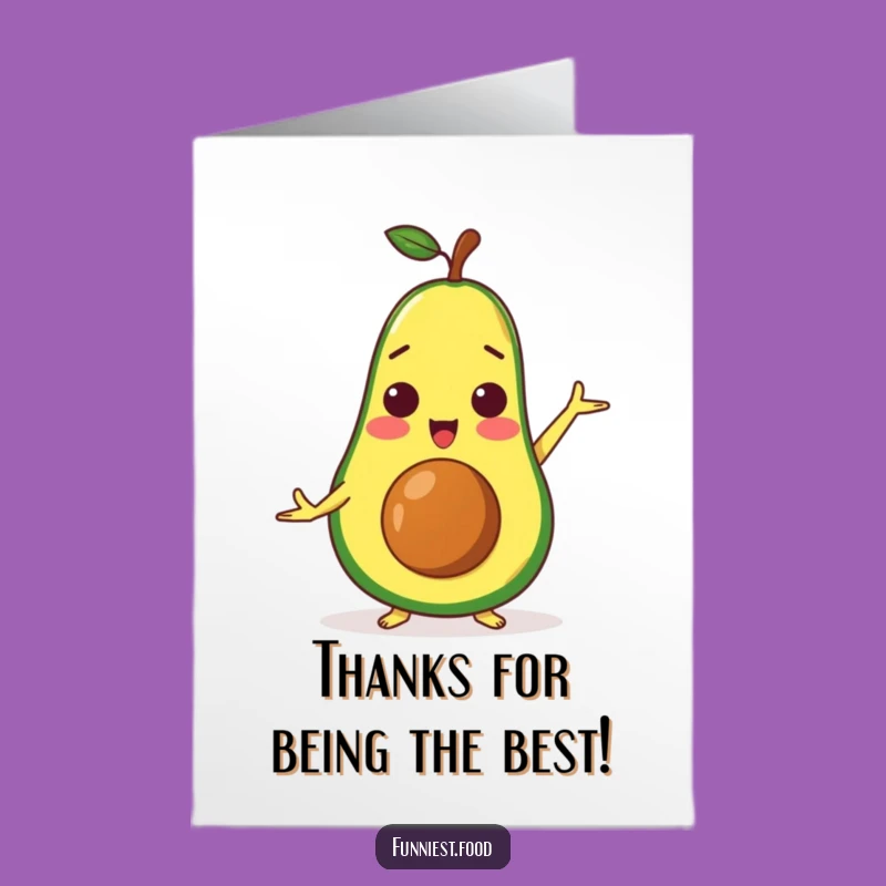 Free Printable Thank You Card: Avocado Yoga Thanks - Funny Downloadable Gift