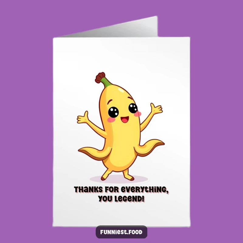 Free Printable Thank You Card: Banana Dance Gratitude Downloadable