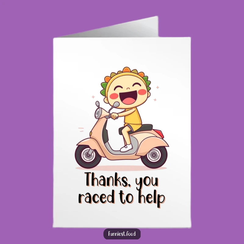 Free Printable Thank You Card: Fast Taco Scooter Thank You Printable