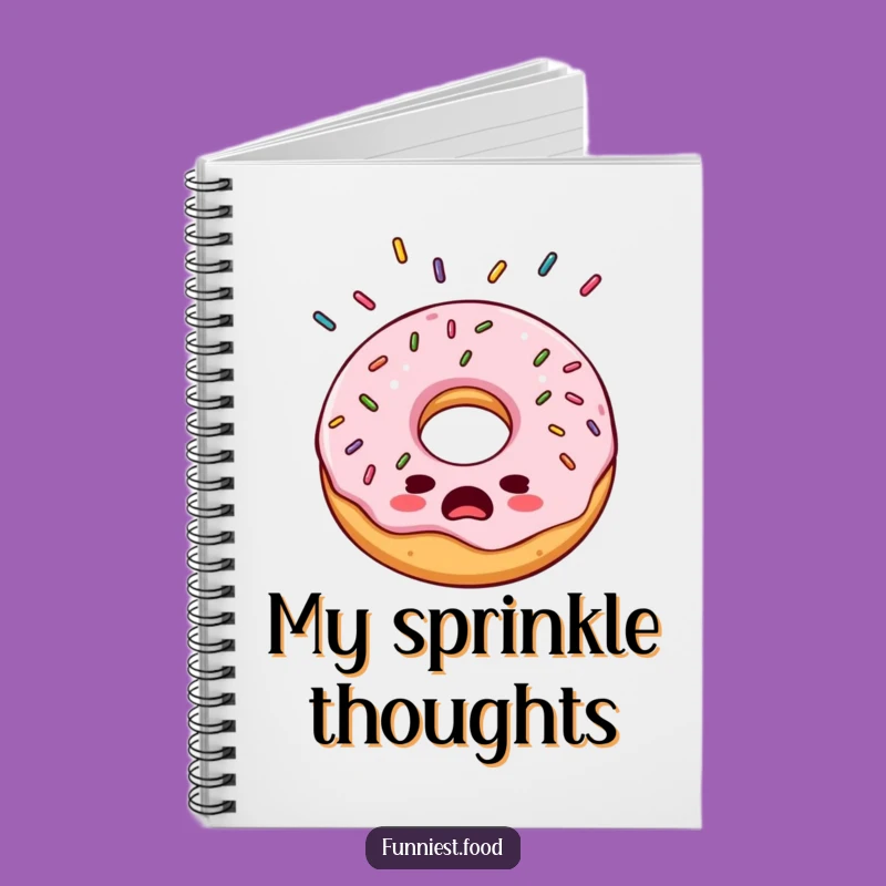 Funny Bewildered Donut Notebook - Hilarious Journal for Sweet Thoughts