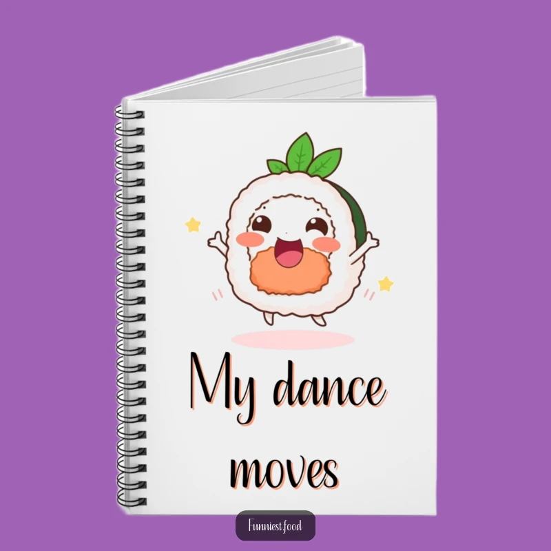 Funny Happy Sushi Roll Notebook: Jot Down Ideas with Dancing Flair