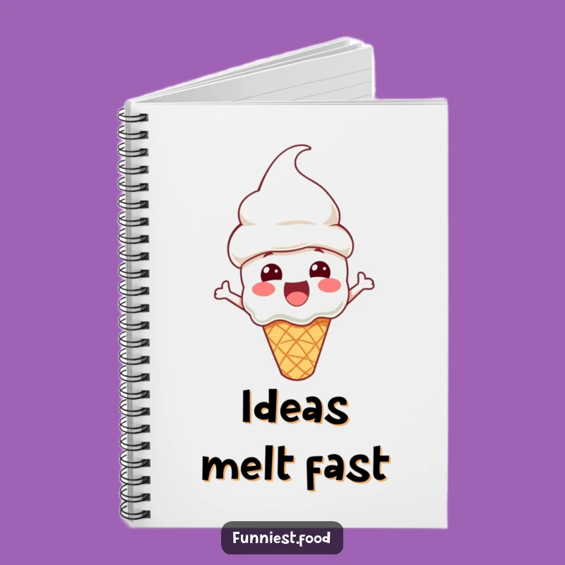 Funny Ice Cream Notebook: Cone Hat Journal - Write Cool Ideas!