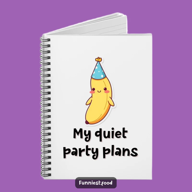 Funny Shy Banana Party Notebook - Jot Down Sweet Thoughts with a Smile