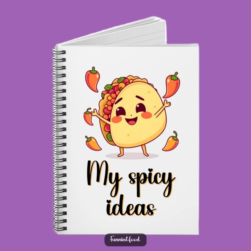 Funny Taco Juggling Notebook: Spicy Character, Humorous Journal for Food Lovers
