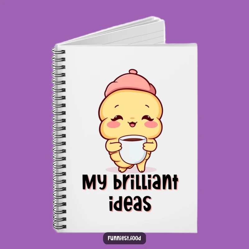 Funny Croissant Beret Notebook: Parisian Thoughts, Hilarious Journal, Perfect Funny Gift for Writers