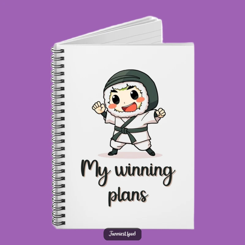 Funny Sushi Roll Karate Notebook: Japanese Ideas, Hilarious Journal for Notes, Perfect Gift