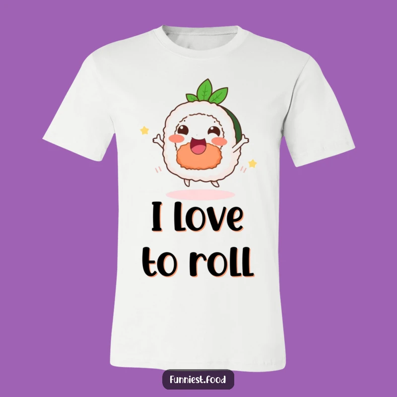 Funny Happy Sushi Dance T-Shirt: Delightful Rolls for Joyful Wear