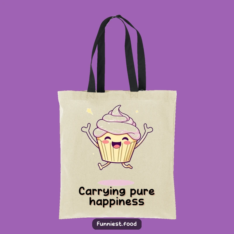 Funny Joyful Cupcake Tote Bag Carry Your Celebrations Anywhere