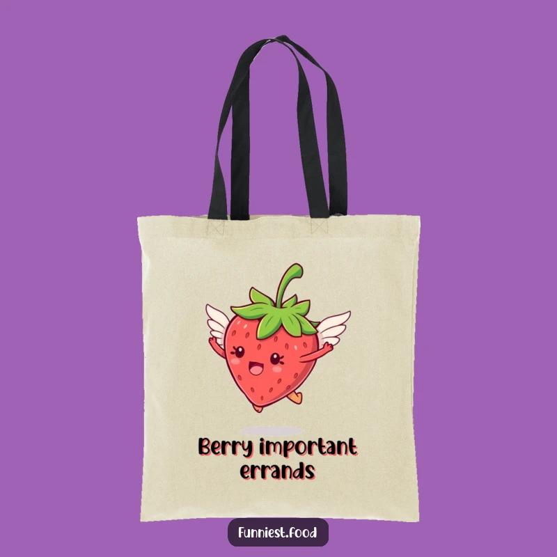 Funny Flying Strawberry Tote Bag: Carry Your Joy, Ideal Funny Gift